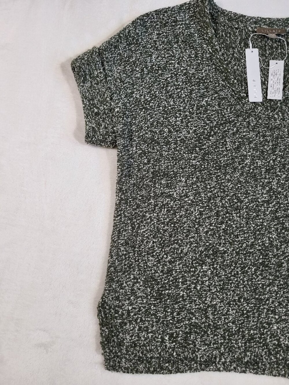 Lilla P Womens Short Sleeve V-Neck Sweater Small - Picture 2 of 9